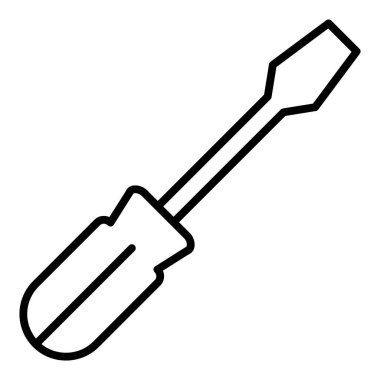 Tornavida. Web simgesi basit illüstrasyon