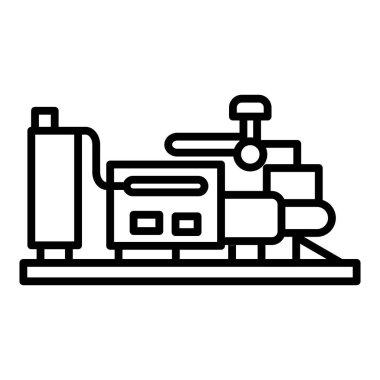 oil pump icon. outline illustration of railway vector icons for web
