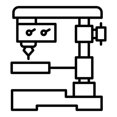 robotic arm icon. outline robot vector illustration symbol
