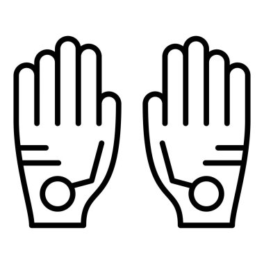 Eldiven simgesi vektör illüstrasyonu