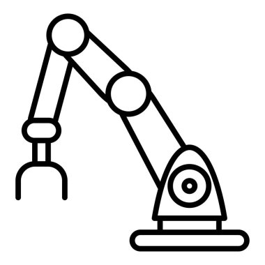 Robot kol ikonu. özet mikroskop vektör sembolü tasarımı.