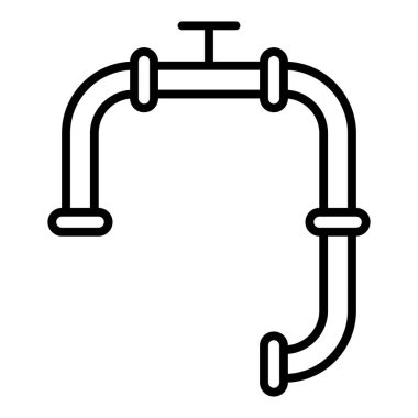 water pipe icon. outline illustration of pipeline vector line design elements for web