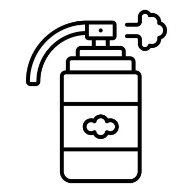spray bottle icon. outline illustration of shampoo vector icons for web