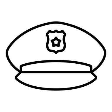 police officer icon in simple style isolated on white background