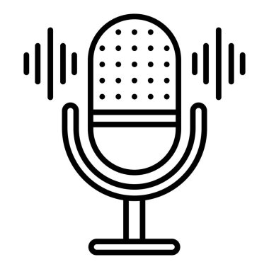 mikrofon simgesi vektör illüstrasyonu