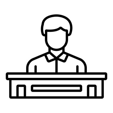 business man with a laptop vector illustration
