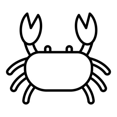 Yengeç simgesi vektör illüstrasyonu