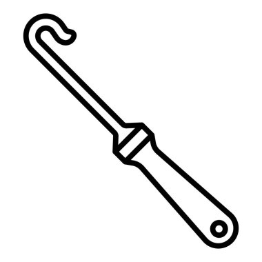 wrench tool icon. outline hand-vector illustration.