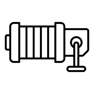 water pump icon. outline illustration of hose heater vector line symbol for web