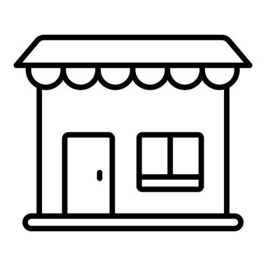 Dükkan. Web simgesi basit illüstrasyon