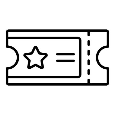 bilet ikonu vektör illüstrasyonu