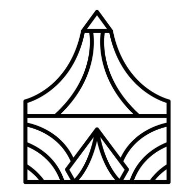tent icon. outline illustration of beach vector icons for web