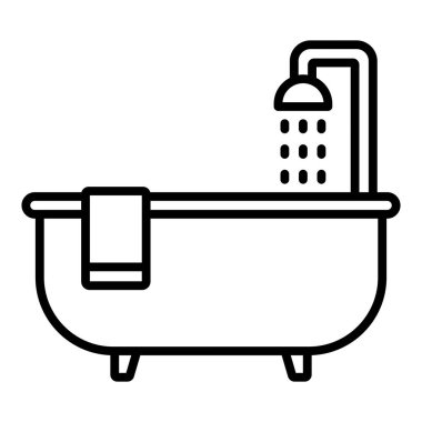 Küvet. Web simgesi basit tasarım