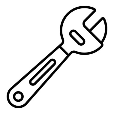 İngiliz anahtarı. Web simgesi basit illüstrasyon