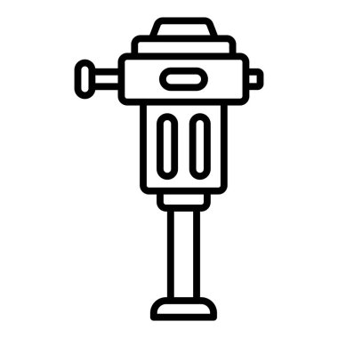 matkap simgesi. Beyaz arkaplanda izole edilmiş web tasarımı için ana hatlı tornavida vektör resimleme sembolü