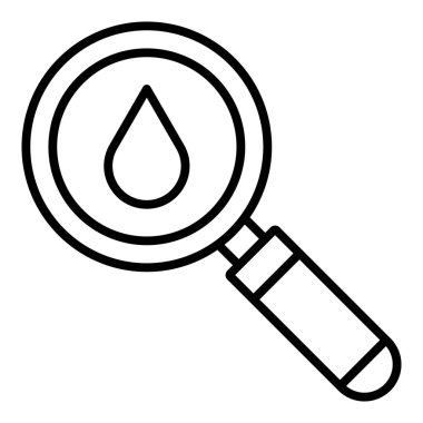 magnifying glass icon. outline illustration of test flask vector icons for web