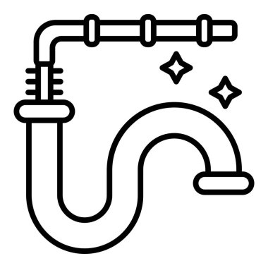 water pipe icon. outline illustration of rope hose vector line icons for web