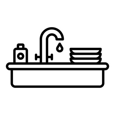 water tap icon. outline illustration of gas heater vector icons for web