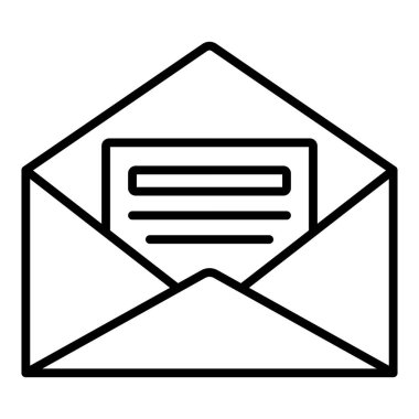 zarf e- posta simgesi vektör illüstrasyonu