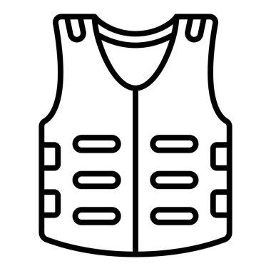 Yelek. Web simgesi basit illüstrasyon