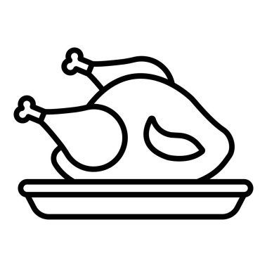 chicken leg icon. outline of meat food vector icons for web design isolated on white background