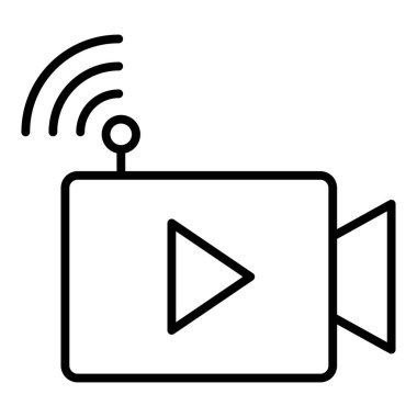 video kamera ikonu vektör illüstrasyonu