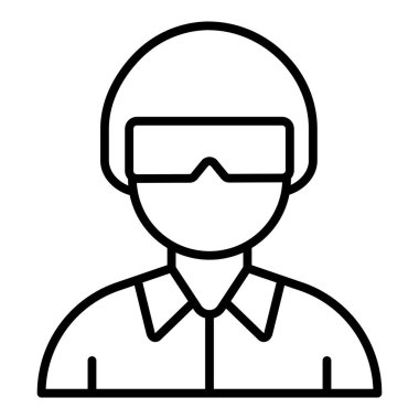 Maske simgesi takan adam, vektör çizimi