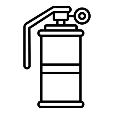 Su pompası ikonu. Web için gaz ısıtıcı vektör çizgisi tasarım elementlerinin özeti