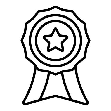 Madalya. Web simgesi basit illüstrasyon