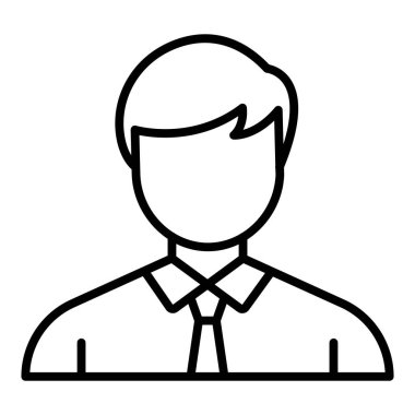 İş adamı. Web simgesi basit illüstrasyon