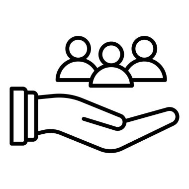 vector illustration of hand holding a contract icon