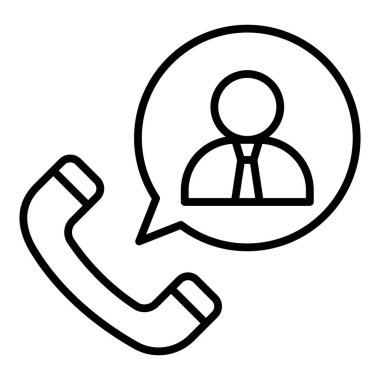 Çağrı merkezi simgesi. Web için müşteri servis vektör simgelerinin basit illüstrasyonu