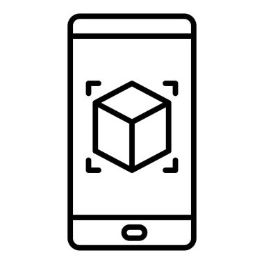 Cep telefonu simgesi, vektör illüstrasyonu