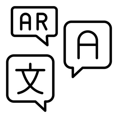 speech bubble with message icon vector. outline chat sign. isolated contour symbol illustration