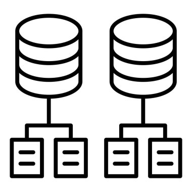 veritabanı. Web simgesi basit illüstrasyon