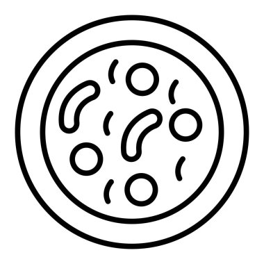 Pizza ikonu. Web için gezegen vektör simgelerinin özet çizimi