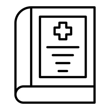 tıbbi kitap simgesi vektör illüstrasyonu