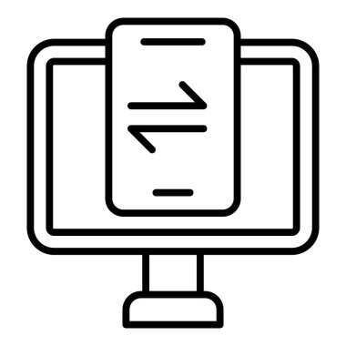 Bilgisayar. Web simgesi basit illüstrasyon