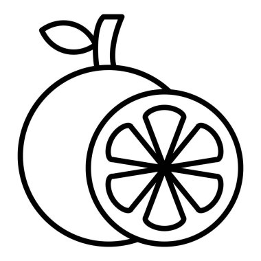 Bir limon simgesinin izole edilmiş tek bir nesnesinin vektör çizimi