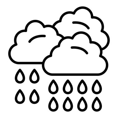 hava bulutları simge vektör illüstrasyon tasarımı