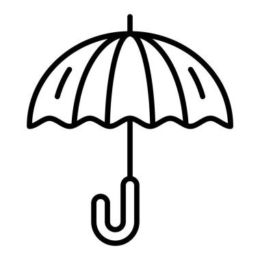 şemsiye simgesi vektör illüstrasyonu