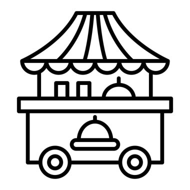 yiyecek depolama simgesi vektör illüstrasyonu