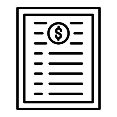 Fatura. Web simgesi basit illüstrasyon