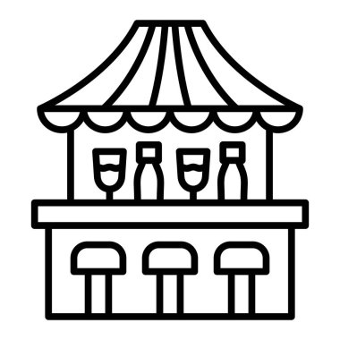 Restoran simgesi vektör illüstrasyonu