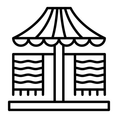 tent icon vector isolated on white background for your web and mobile app design, chair logo concept