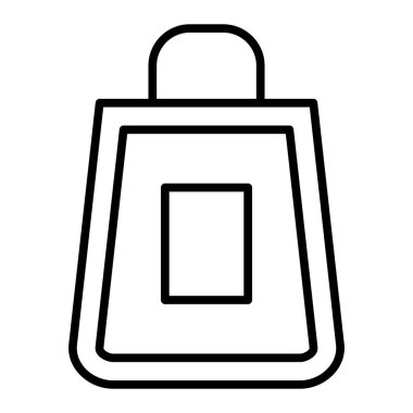 Alışveriş poşeti ikonu. Web için kıyafet vektör simgelerinin özet çizimi