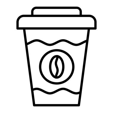 kahve fincanı simgesi, vektör illüstrasyonu