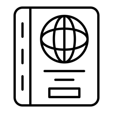 Pasaport. Web simgesi basit illüstrasyon
