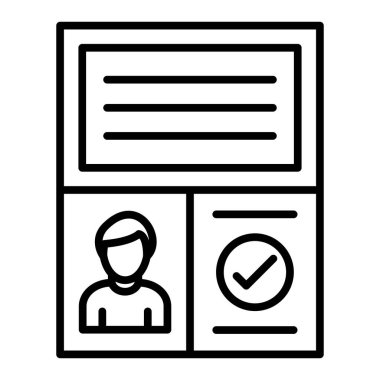 belge simgesi vektör illüstrasyonu