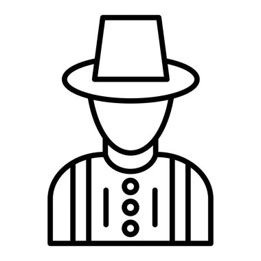 cowboy hat icon vector isolated on white background for your web and mobile app design, farmer logo concept